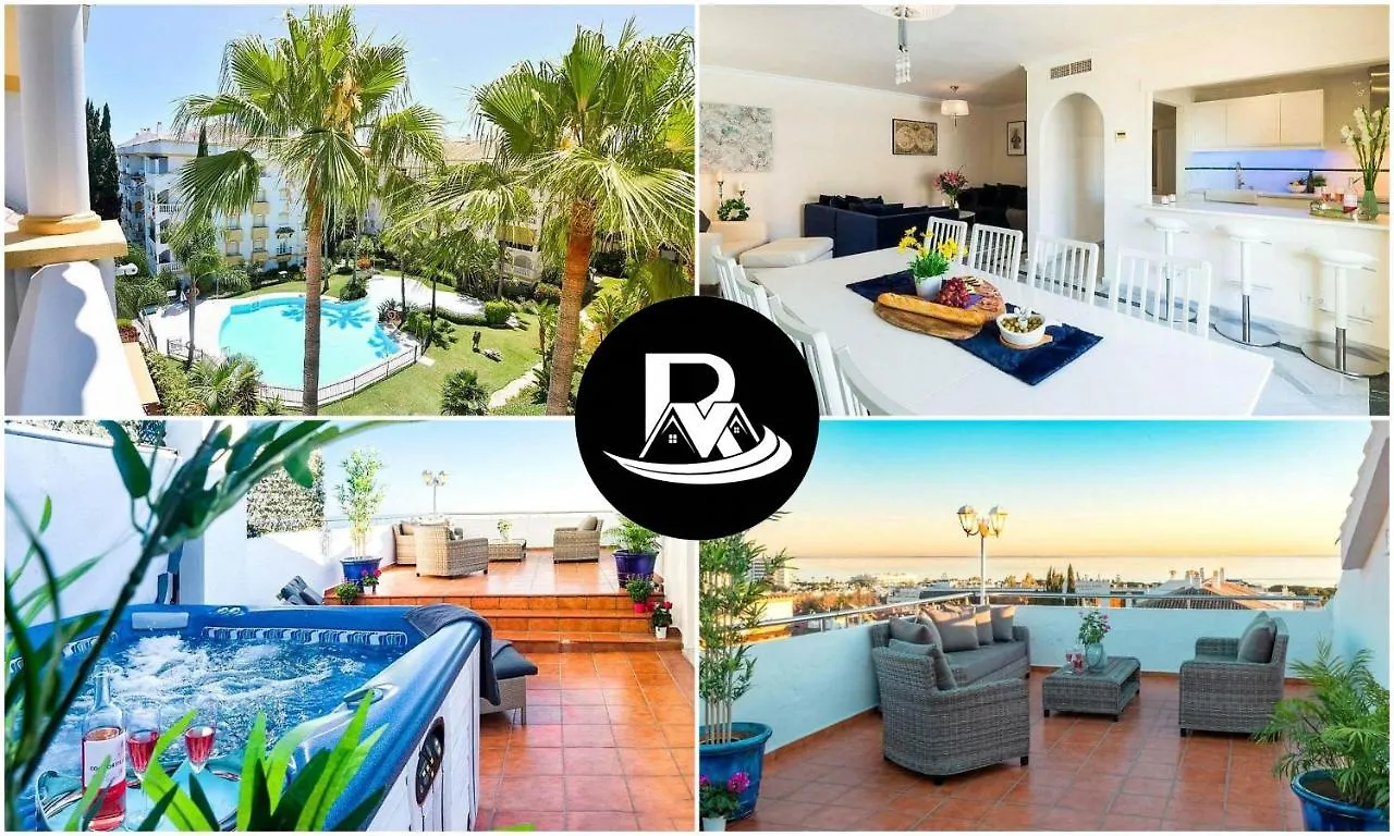 ✰ Luxurious 5 Bedroom Penthouse. Sea Views. Hot Tub. Bbq. Golden Mile contacts